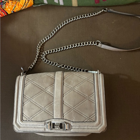 Rebecca Minkoff Gray suede Chain crossbody Bag - Picture 1 of 16